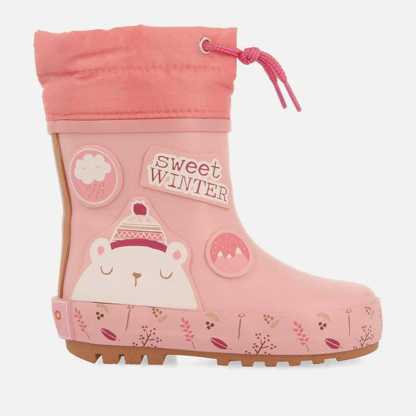 Gioseppo Παιδική Γαλότσα Για Κορίτσι Ρόζ Με Αρκουδάκι