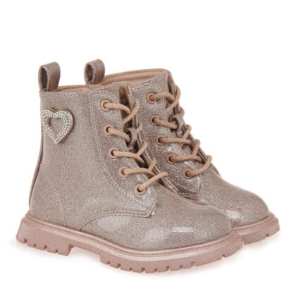 Exe Kids Ανατομικό Μποτάκι Για Κορίτσι Χρυσό Λουστρίνι Με Glitter