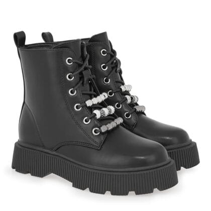 Renato Garini Ανατομικό Μποτάκι Για Κορίτσι Μαύρο Με Διακοσμητικά