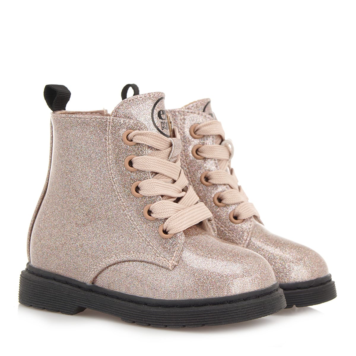 Exe Kids Ανατομικό Μποτάκι Για Κορίτσι Nude Λουστρίνι Με Glitter