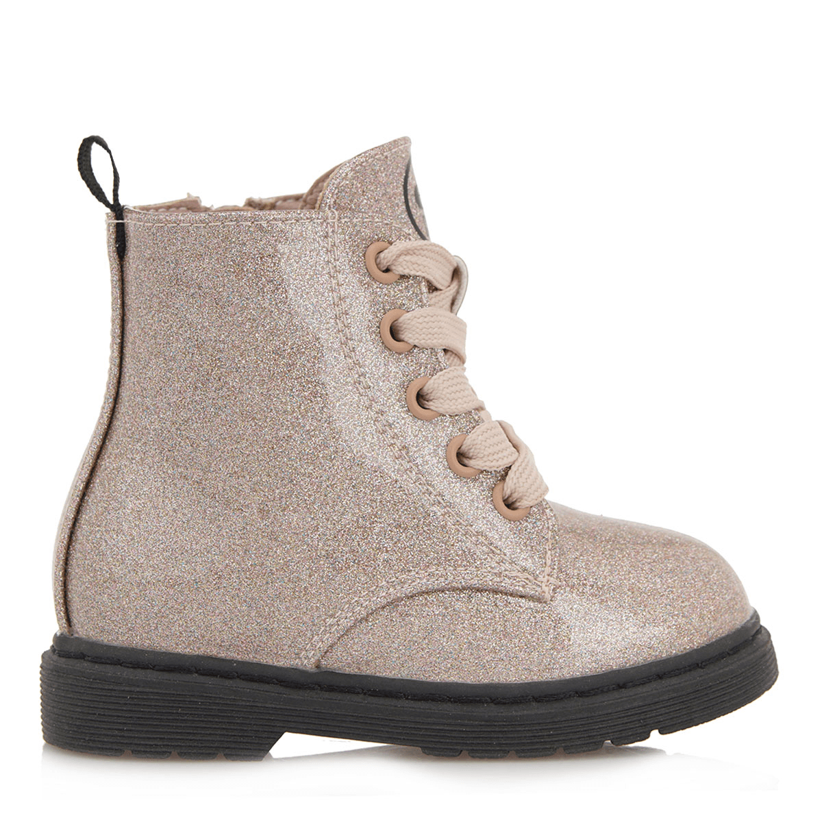 Exe Kids Ανατομικό Μποτάκι Για Κορίτσι Nude Λουστρίνι Με Glitter - Image 2