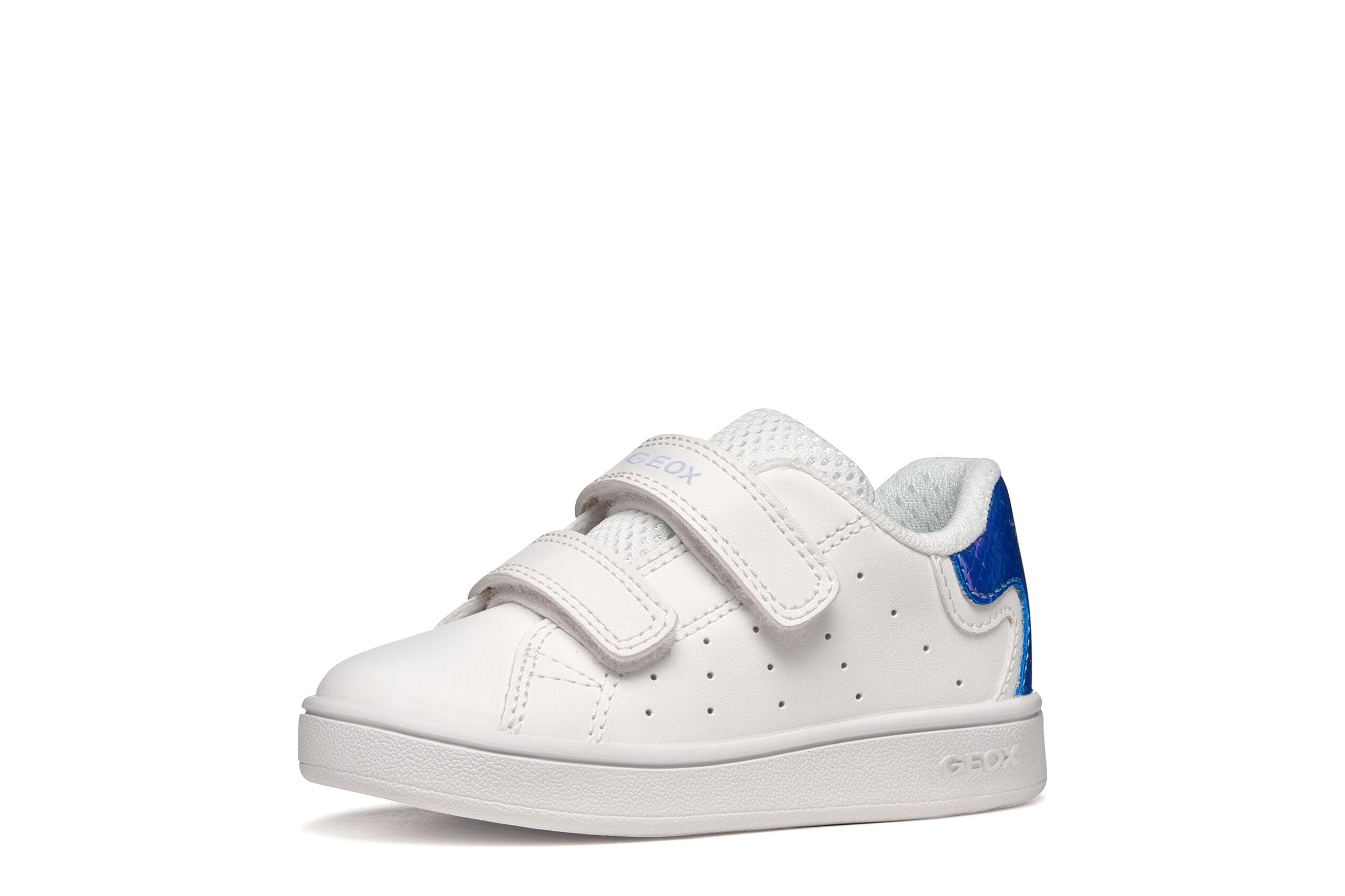 Geox Ανατομικό Sneaker Για Κορίτσι Λευκό Με Μπλέ Ιριδίζον - Image 3