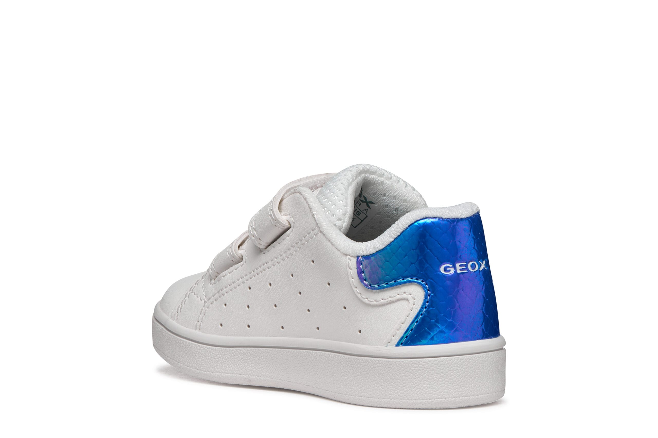 Geox Ανατομικό Sneaker Για Κορίτσι Λευκό Με Μπλέ Ιριδίζον - Image 5