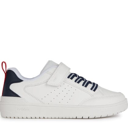 Geox Ανατομικό Sneaker Για Αγόρι Λευκό/Μπλέ Navy