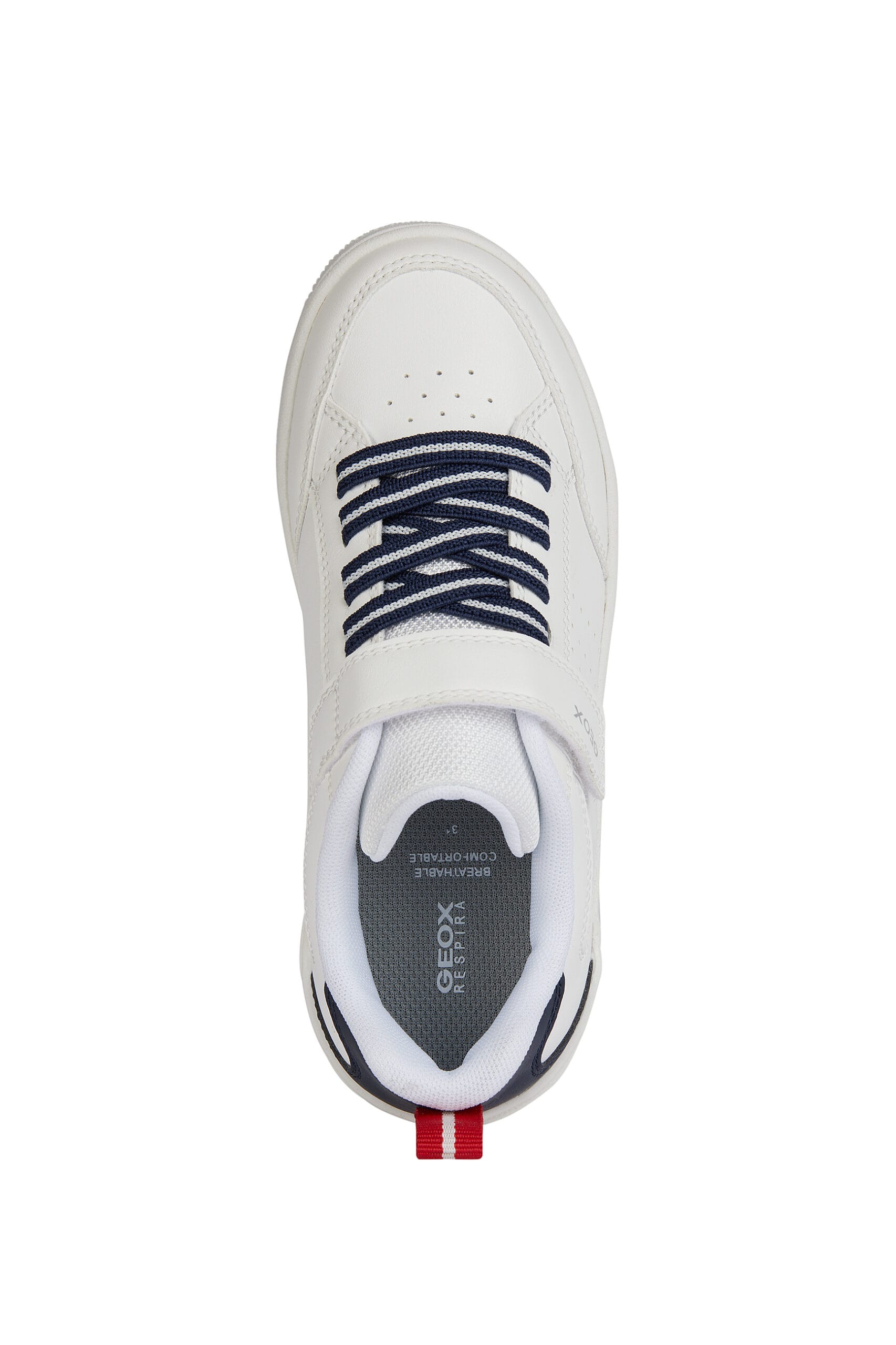 Geox Ανατομικό Sneaker Για Αγόρι Λευκό/Μπλέ Navy - Image 6