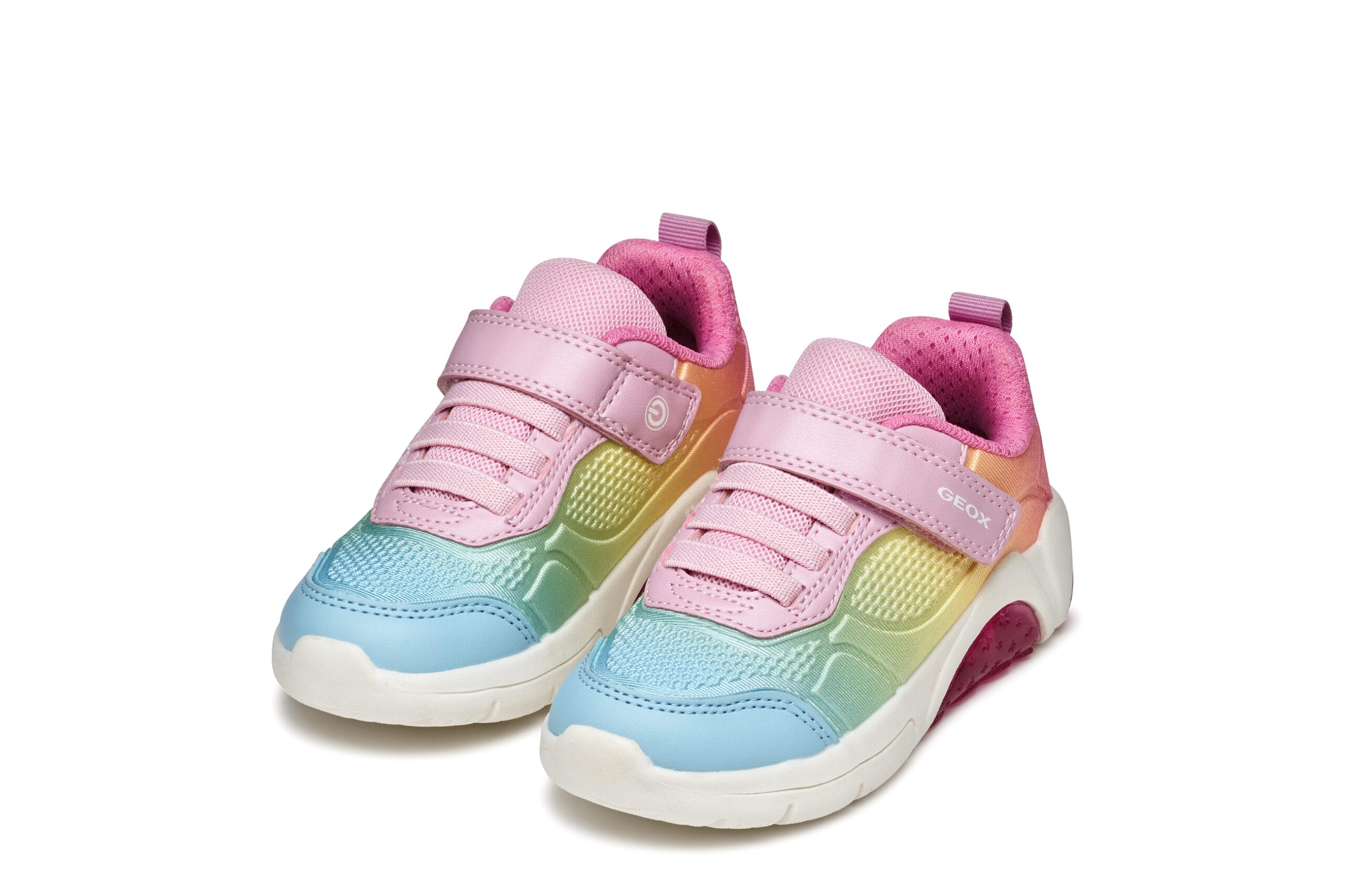 Geox Ανατομικό Αθλητικό Για Κορίτσι Ρόζ Πολύχρωμο Με Φωτάκια - Image 7