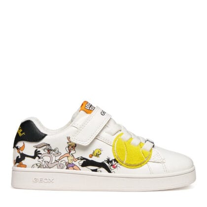 Geox Ανατομικό Sneaker Για Αγόρι Λευκό Looney Tunes