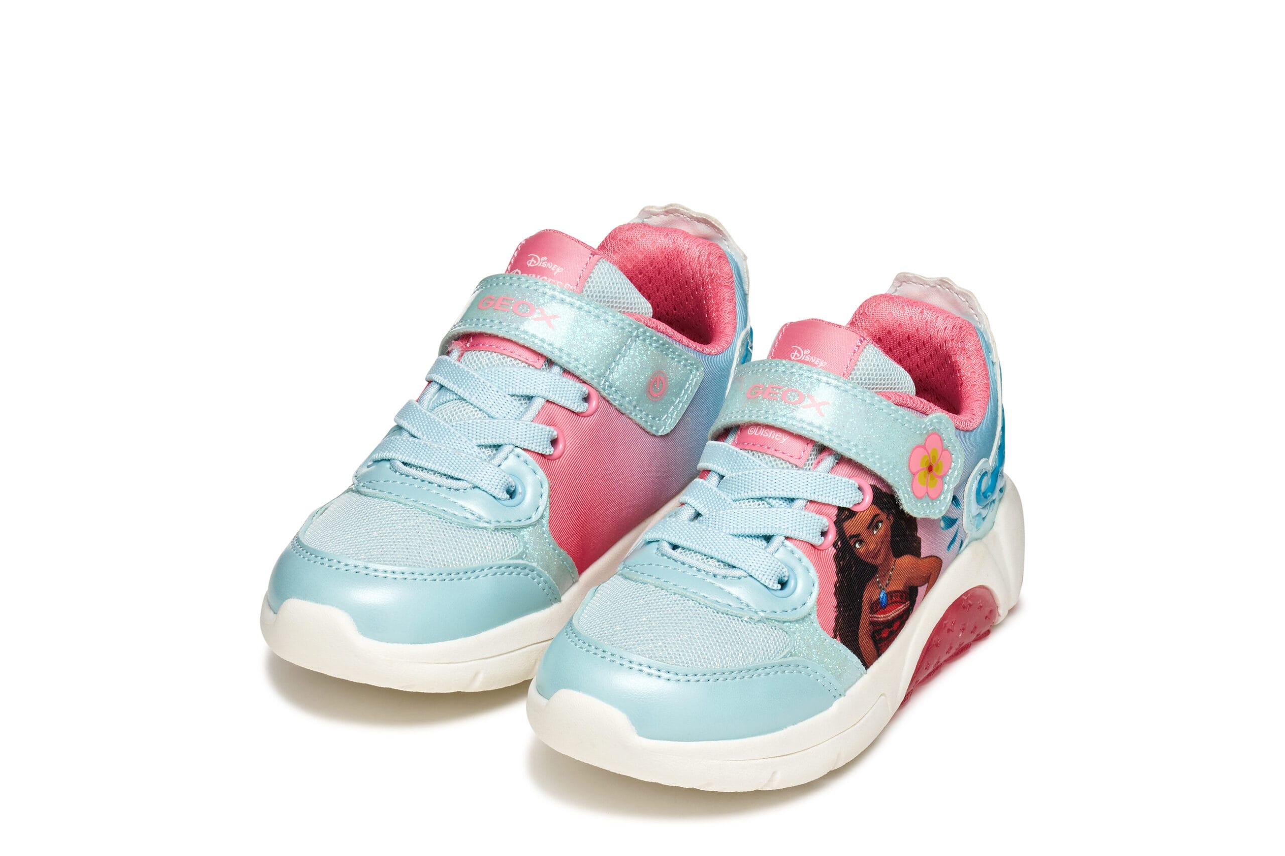 Geox Ανατομικό Αθλητικό Για Κορίτσι Γαλαζοπράσινο Moana Με Φωτάκια - Image 8