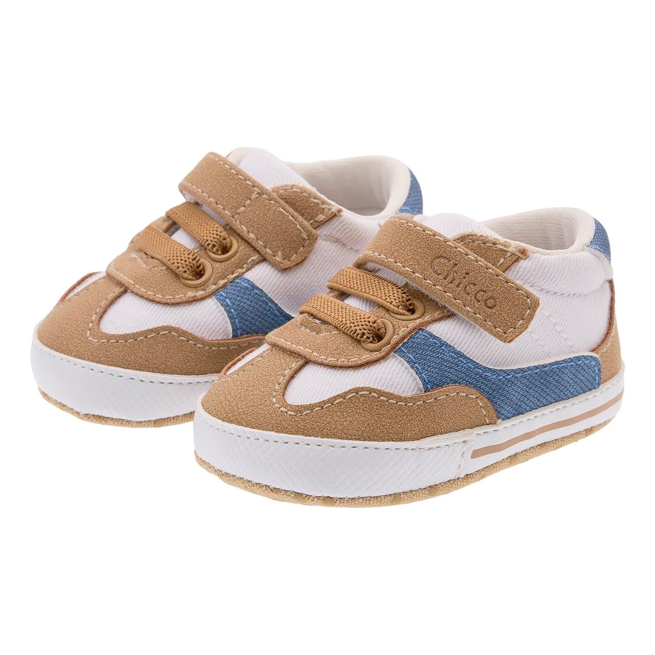 Chicco Βρεφικό Sneaker Αγκαλιάς Για Αγόρι Καφέ/Μπλέ - Image 4