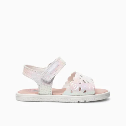 Pablosky Ανατομικό Πέδιλο Μπεμπέ Για Κορίτσι Λευκό Ιριδίζον