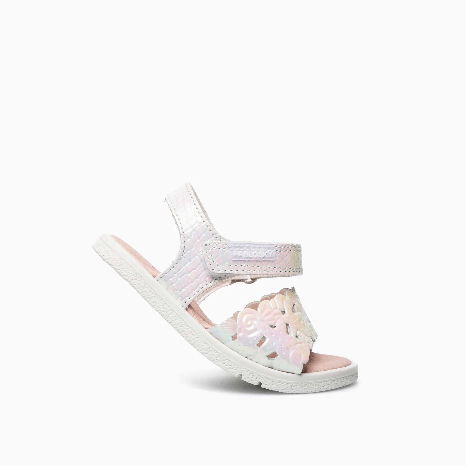 Pablosky Ανατομικό Πέδιλο Μπεμπέ Για Κορίτσι Λευκό Ιριδίζον - Image 3