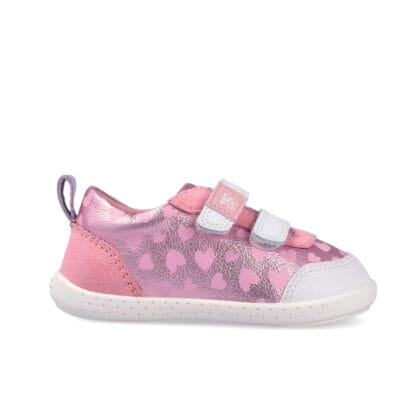 Garvalin Ανατομικό Sneaker Για Κορίτσι Barefoot Ρόζ Mettalic