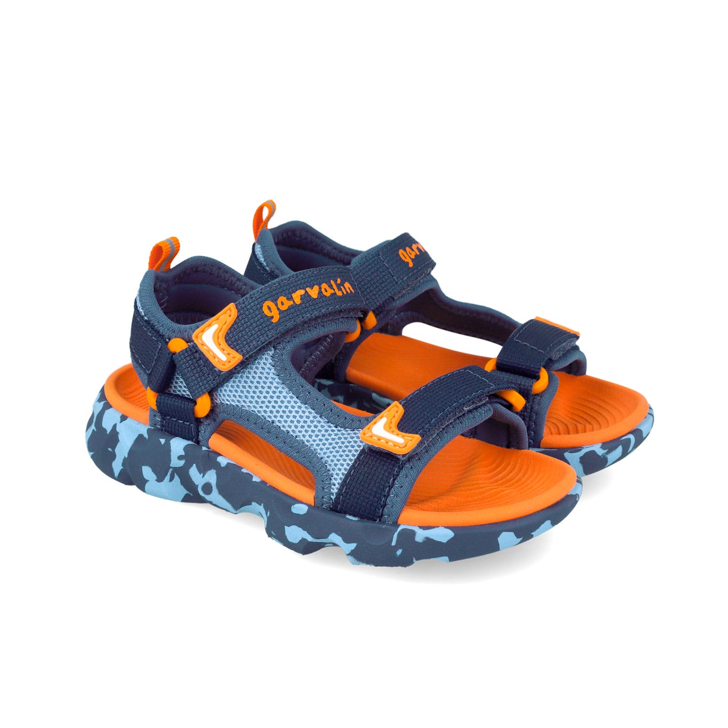 Garvalin Ανατομικό Αθλητικό Πέδιλο Για Αγόρι Μπλέ/Πορτοκαλί - Image 4
