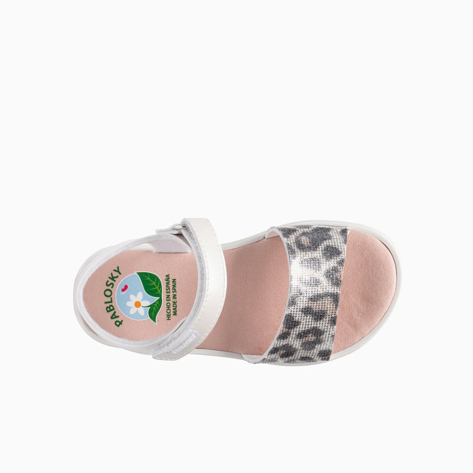 Pablosky Ανατομικό Πέδιλο Για Κορίτσι Λευκό Leopard - Image 4