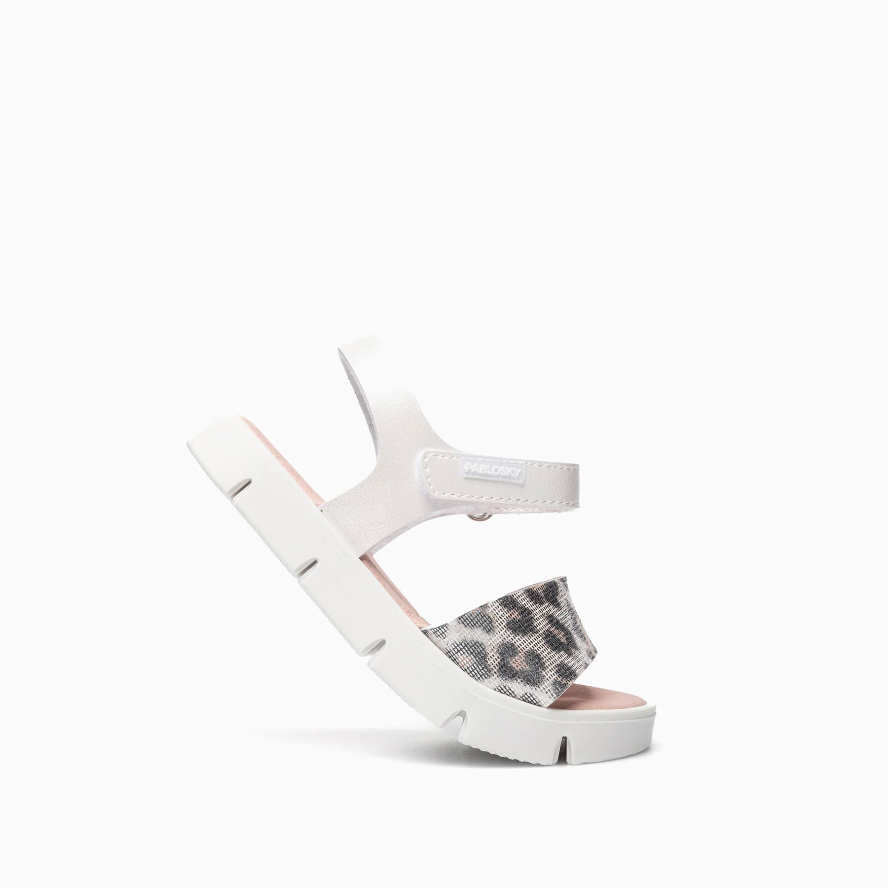 Pablosky Ανατομικό Πέδιλο Για Κορίτσι Λευκό Leopard - Image 3