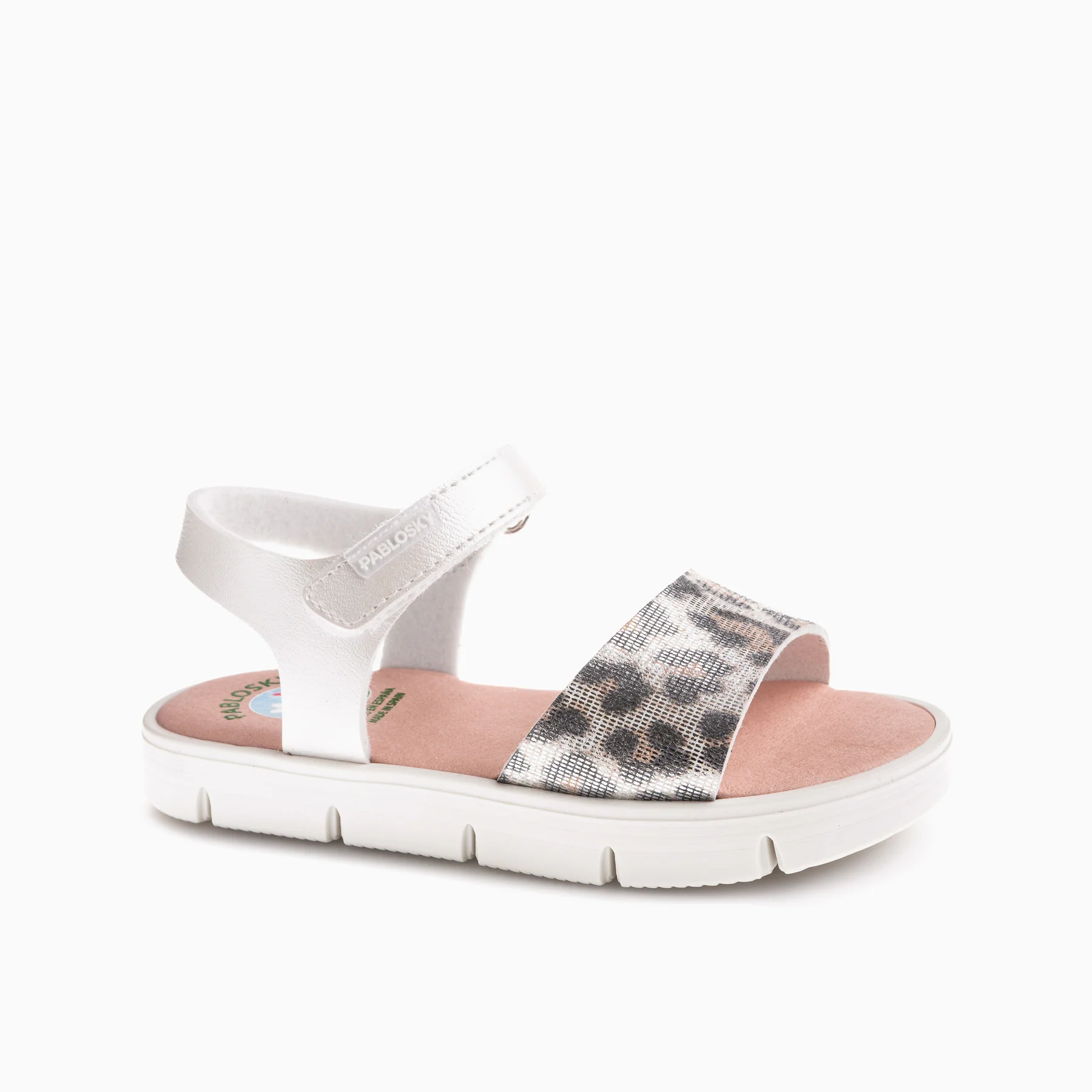 Pablosky Ανατομικό Πέδιλο Για Κορίτσι Λευκό Leopard - Image 2