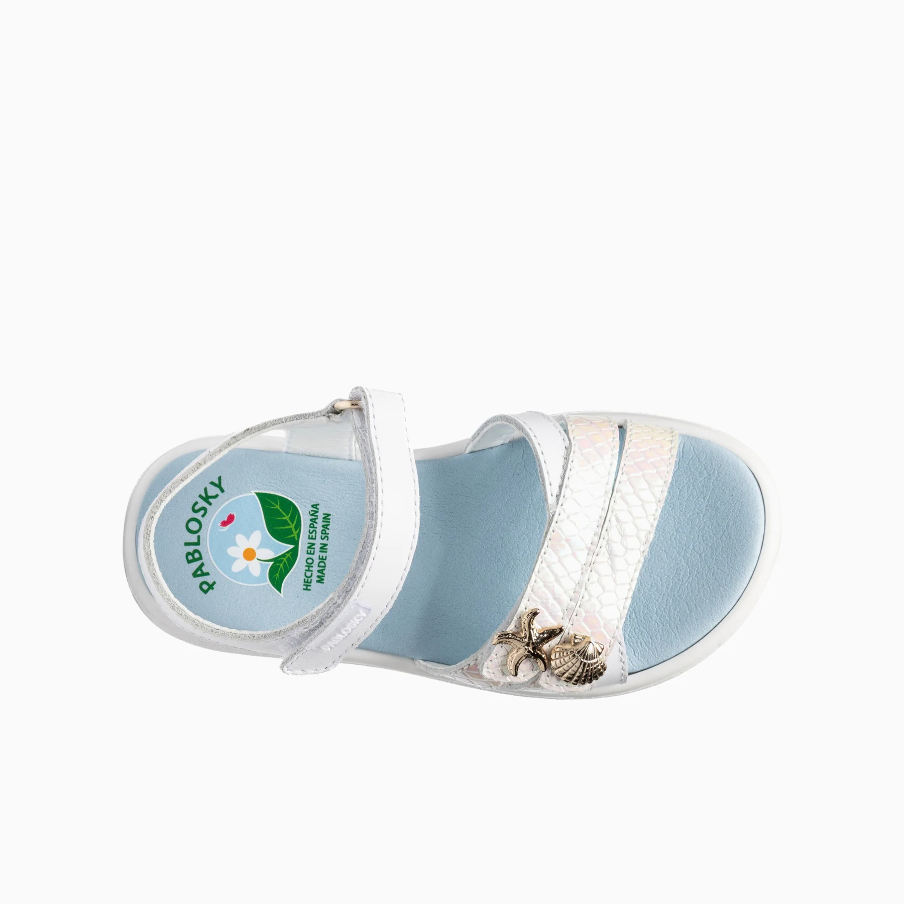 Pablosky Ανατομικό Πέδιλο Για Κορίτσι Λευκό Ιριδίζον - Image 4