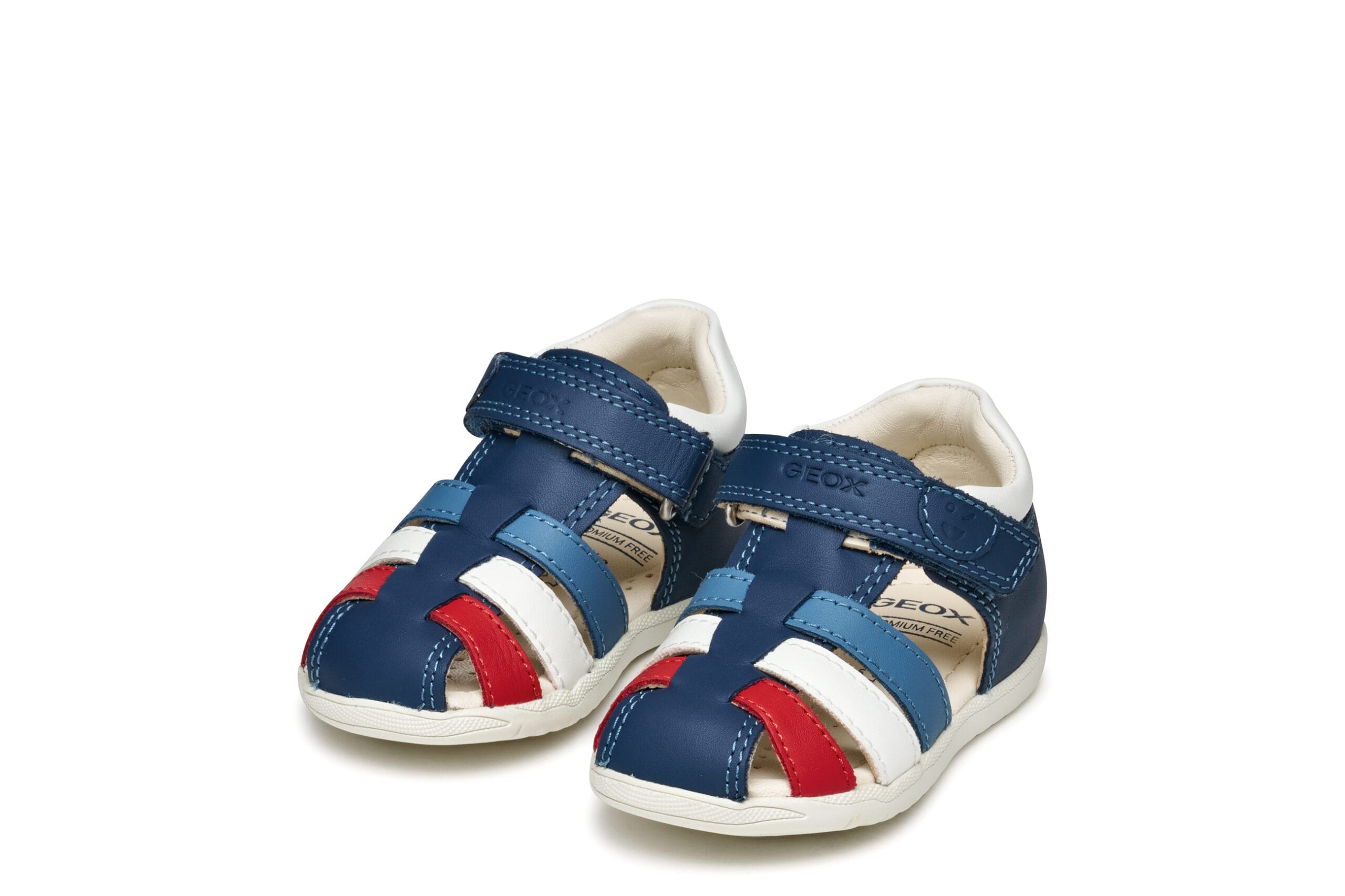 Geox Δερμάτινο Ανατομικό Παπουτσοπέδιλο Για Αγόρι Μπλέ/Κόκκινο - Image 6