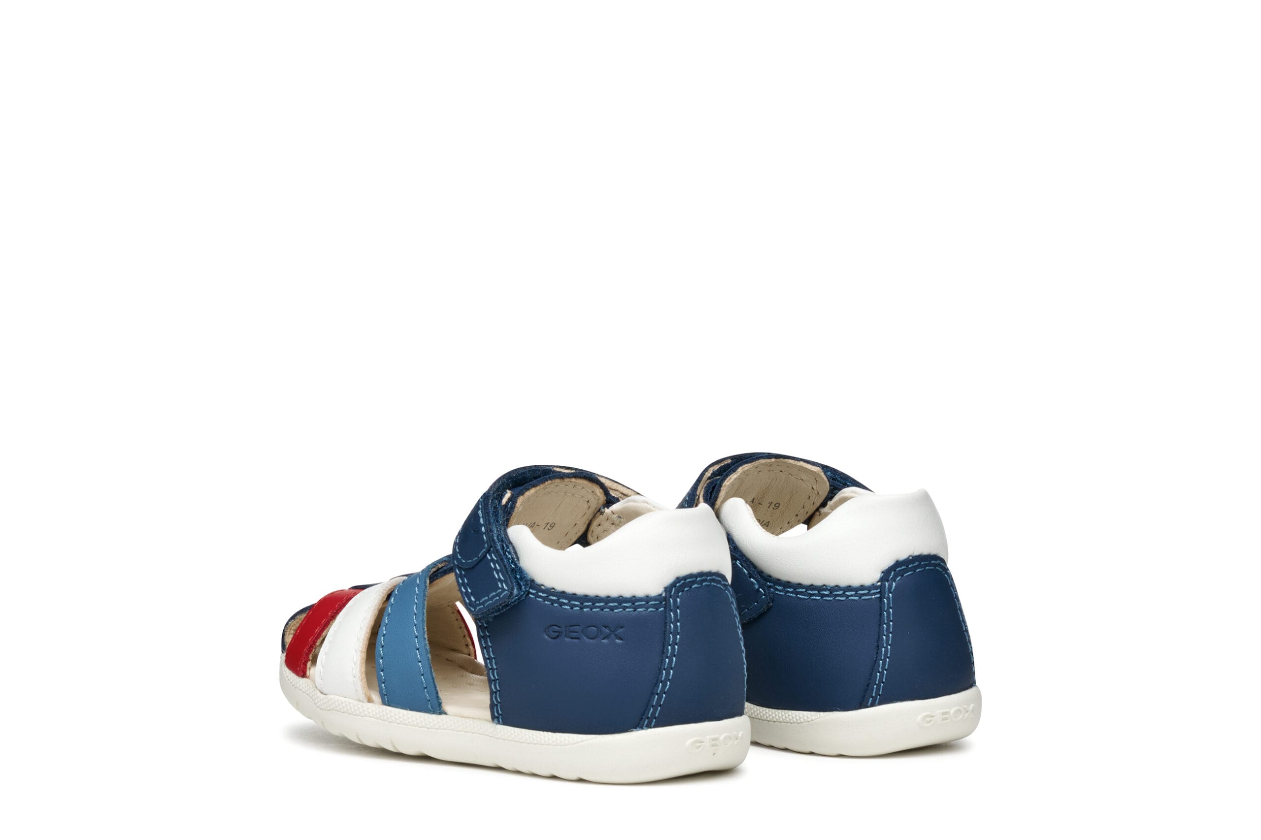 Geox Δερμάτινο Ανατομικό Παπουτσοπέδιλο Για Αγόρι Μπλέ/Κόκκινο - Image 7