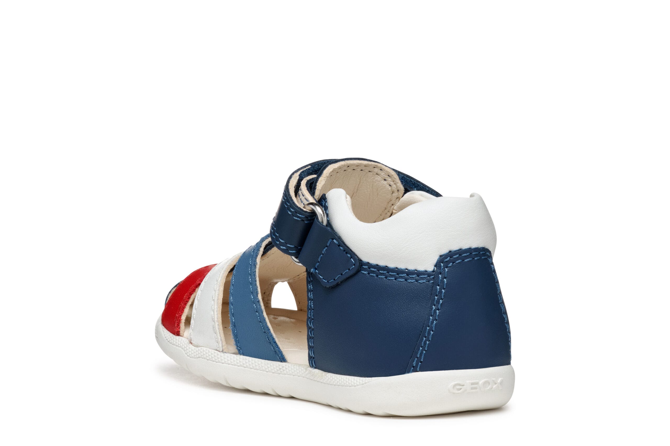 Geox Δερμάτινο Ανατομικό Παπουτσοπέδιλο Για Αγόρι Μπλέ/Κόκκινο - Image 5