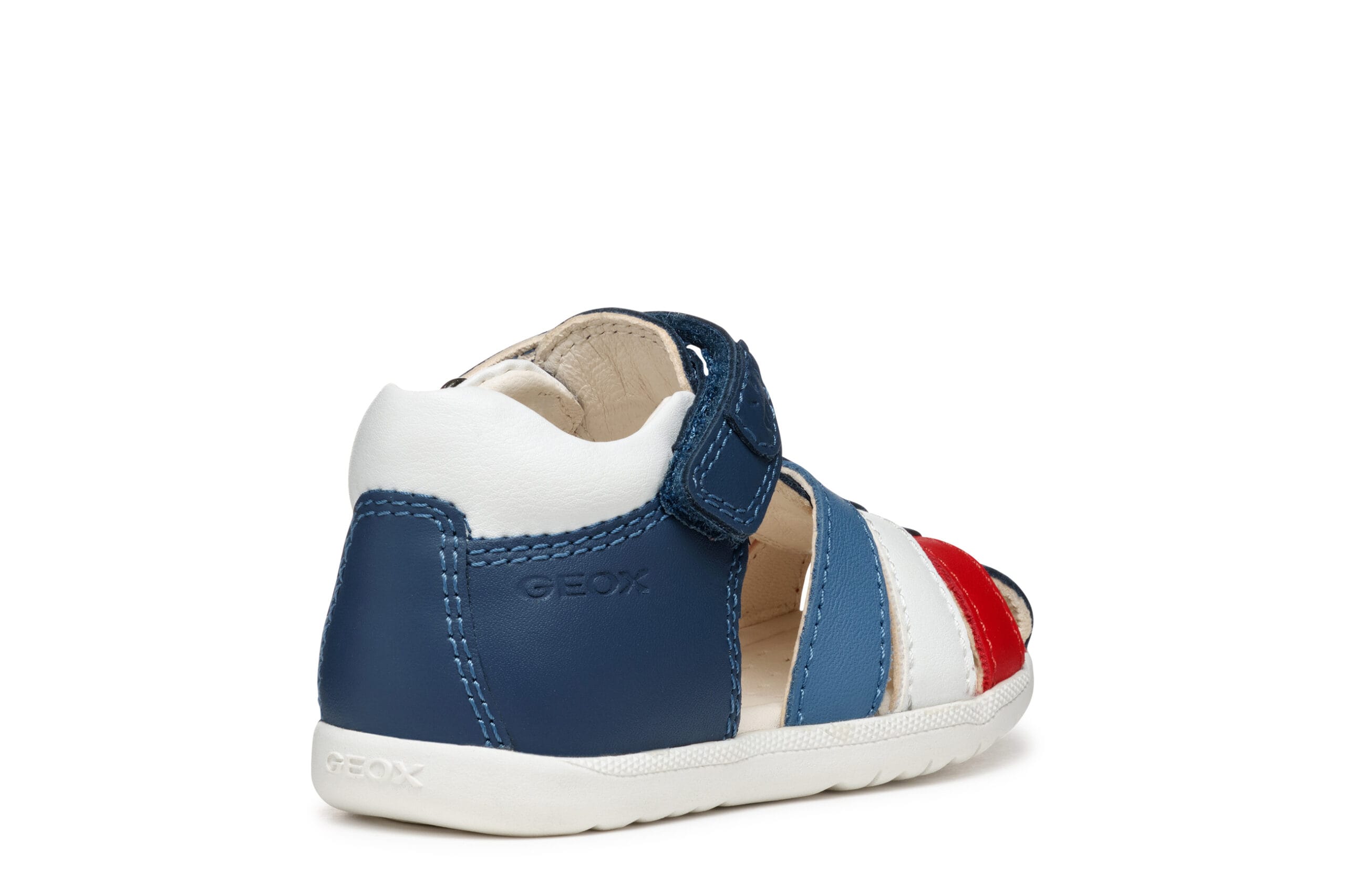 Geox Δερμάτινο Ανατομικό Παπουτσοπέδιλο Για Αγόρι Μπλέ/Κόκκινο - Image 4