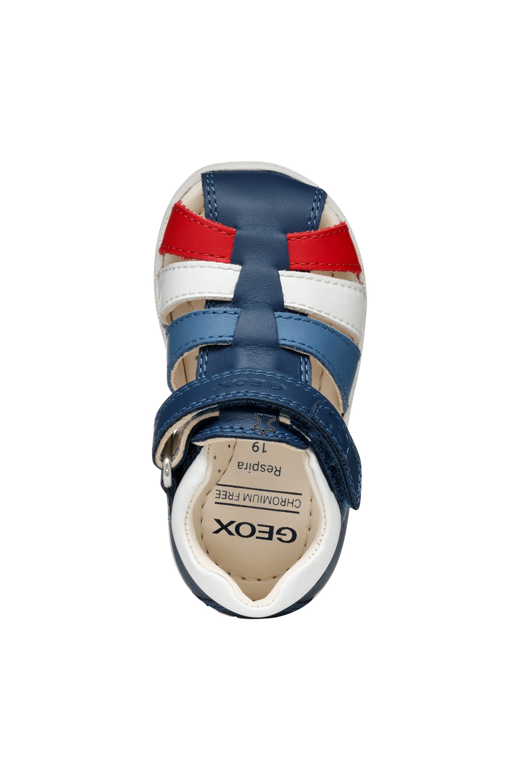 Geox Δερμάτινο Ανατομικό Παπουτσοπέδιλο Για Αγόρι Μπλέ/Κόκκινο - Image 8