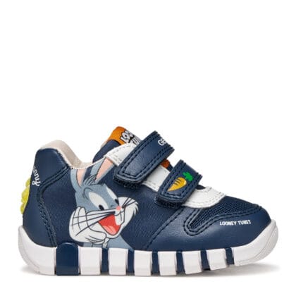 Geox Ανατομικό Μπεμπέ Αθλητικό Για Αγόρι Looney Tunes Μπλέ Bugs Bunny
