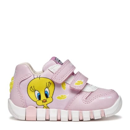 Geox Ανατομικό Μπεμπέ Αθλητικό Για Κορίτσι Looney Tunes Ρόζ Tweety