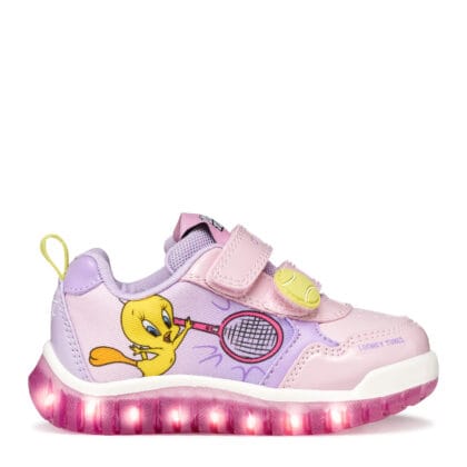 Geox Ανατομικό Αθλητικό Για Κορίτσι Tweety Με Φωτάκια Ρόζ