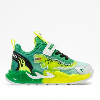 Bull Boys Ανατομικό Αθλητικό Για Αγόρι Πράσινο Με Φωτάκια