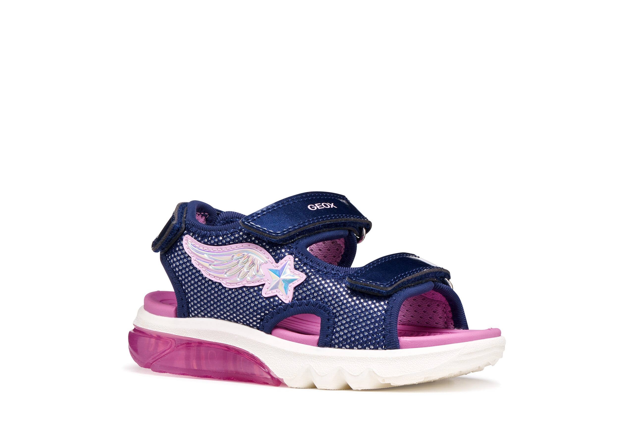 Geox Ανατομικό Αθλητικό Πέδιλο Για Κορίτσι Μπλέ Με Φωτάκια - Image 3