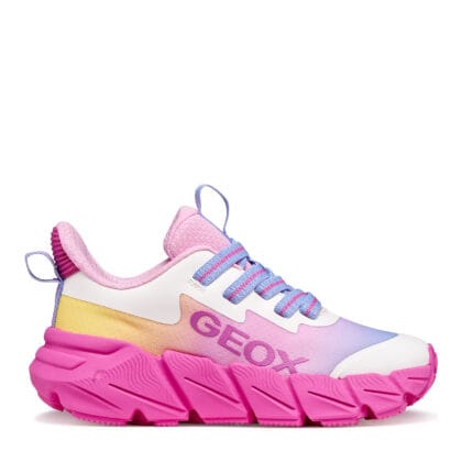 Geox Ανατομικό Αθλητικό Για Κορίτσι Λευκό/Ρόζ