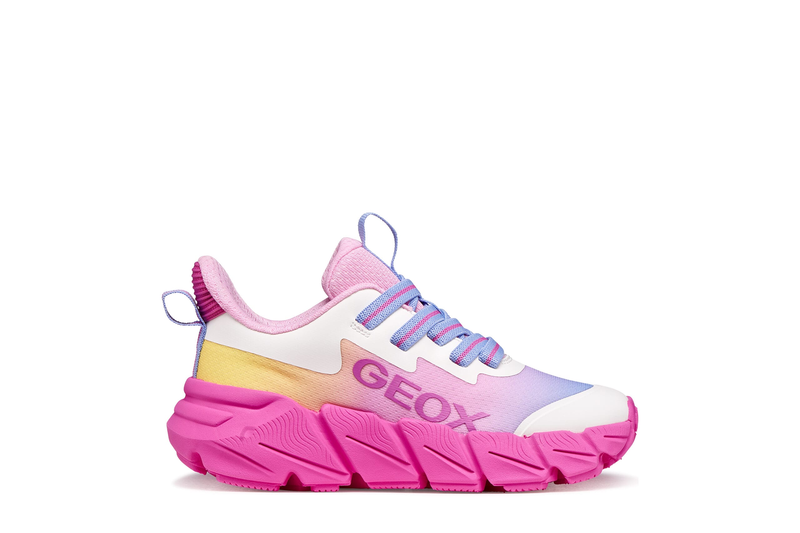 Geox Ανατομικό Αθλητικό Για Κορίτσι Λευκό/Ρόζ