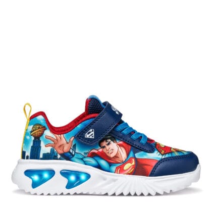 Geox Αντομικό Αθλητικό Για Αγόρι Μπλέ Superman Με Φωτάκια