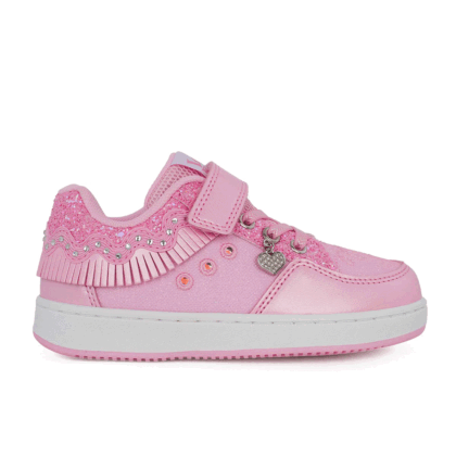 Lelli Kelly Ανατομικό Sneaker Frangetta Mix Για Κορίτσι Ρόζ Με Φωτάκια Και Glitter