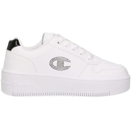 Champion Ανατομικό Sneaker Για Κορίτσι Λευκό/Μαύρο Με Glitter