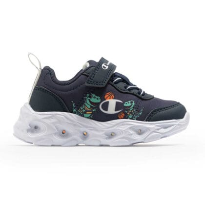 Champion Ανατομικό Αθλητικό Μπεμπέ Για Αγόρι Μπλέ Με Φωτάκια Και Δεινόσαυρους