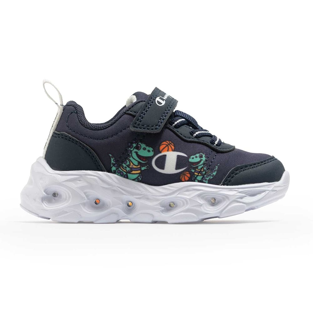 Champion Ανατομικό Αθλητικό Μπεμπέ Για Αγόρι Μπλέ Με Φωτάκια Και Δεινόσαυρους