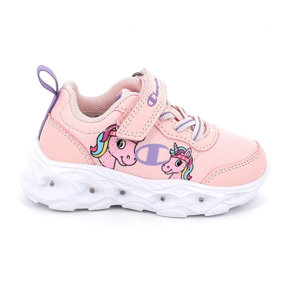 Champion Ανατομικό Αθλητικό Μπεμπέ Για Κορίτσι Ρόζ Με Φωτάκια Και Μονόκερο