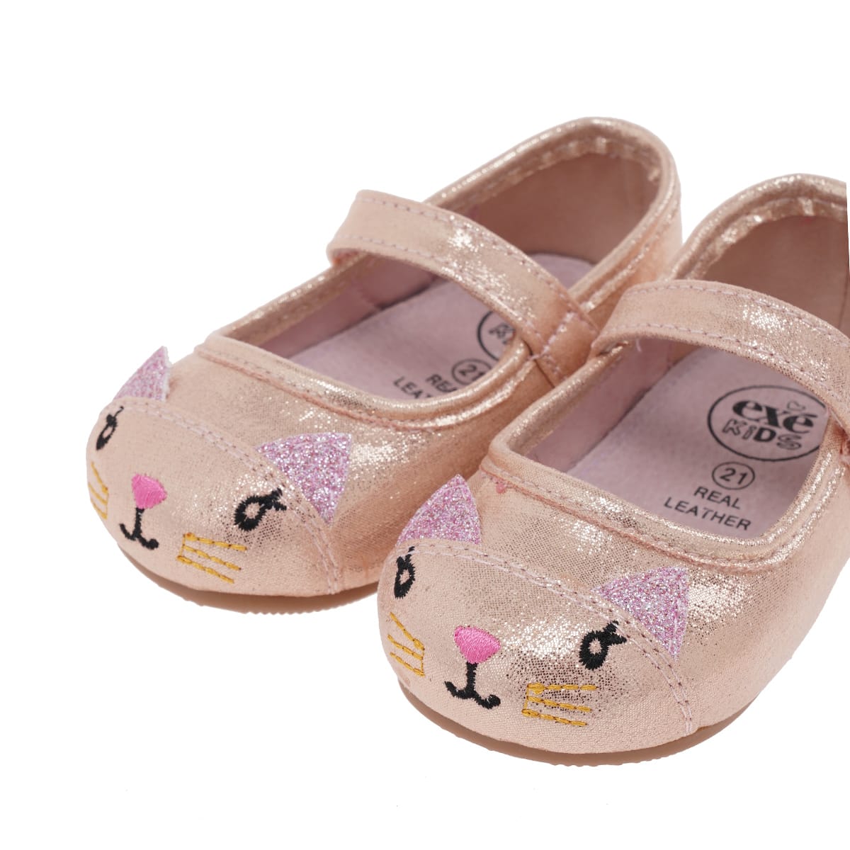 Exe Kids Ανατομική Μπαλαρίνα Μπεμπέ Για Κορίτσι Ρόζ/Χρυσό - Image 3