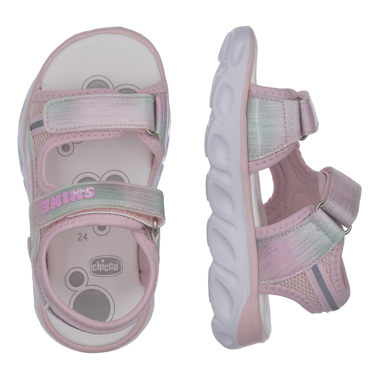 Chicco Ανατομικά Παιδικά Πέδιλα Για Κορίτσια Ρόζ Με Φωτάκια - Image 4