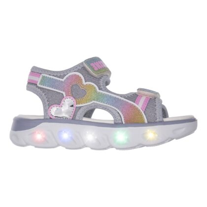 Chicco Ανατομικά Παιδικά Πέδιλα Για Κορίτσια Ασημί Με Φωτάκια