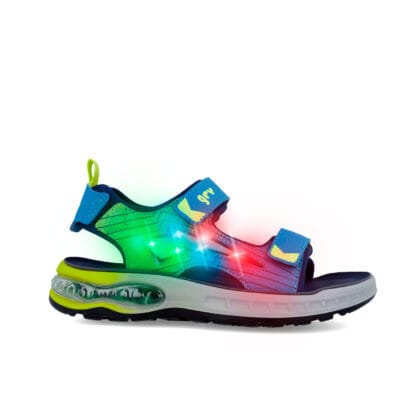 Garvalin Ανατομικά Παιδικά Αθλητικά Πέδιλα Για Αγόρια Μπλέ Με Φωτάκια