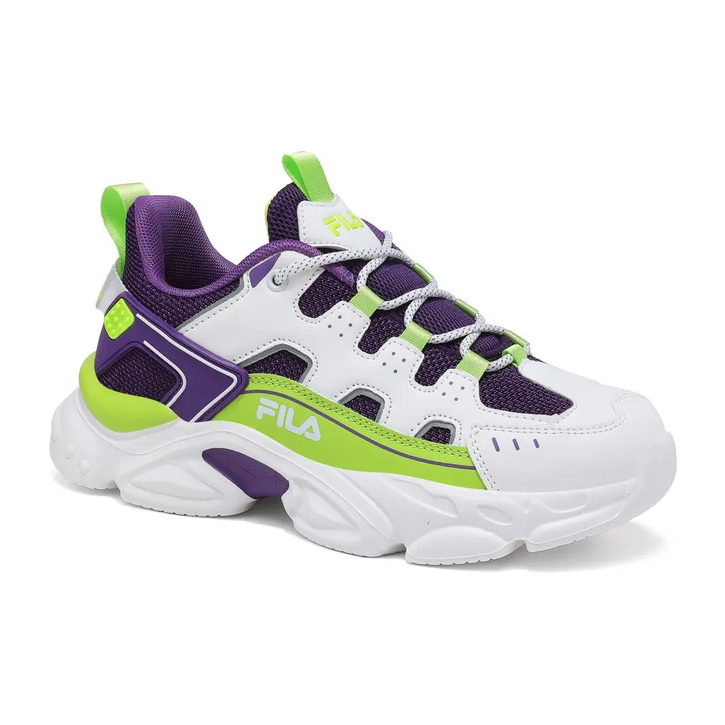 Fila Ανατομικό Παιδικό Αθλητικό Για Κορίτσι Memory Spinel 3 Lace Λευκό/Μώβ/Λαχανί - Image 2