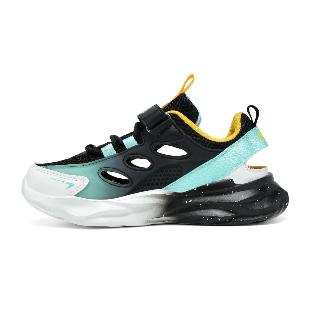 Fila Ανατομικό Παιδικό Αθλητικό Πέδιλο Για Αγόρι Wave Memory Velcro Μαύρο/Γαλάζιο - Image 3