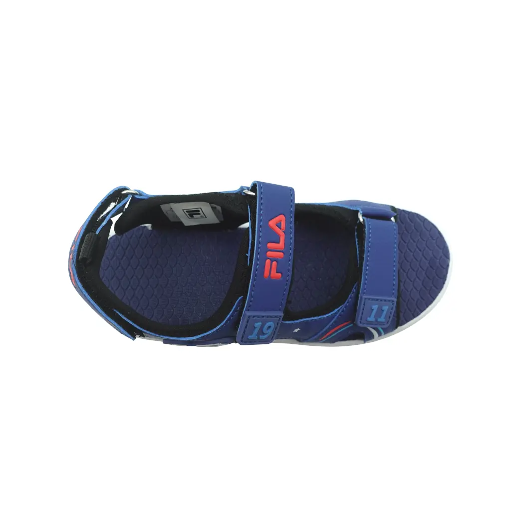Fila Ανατομικά Παιδικά Πέδιλα Για Αγόρια Rocket Velcro Μπλέ Με Φωτάκια - Image 4