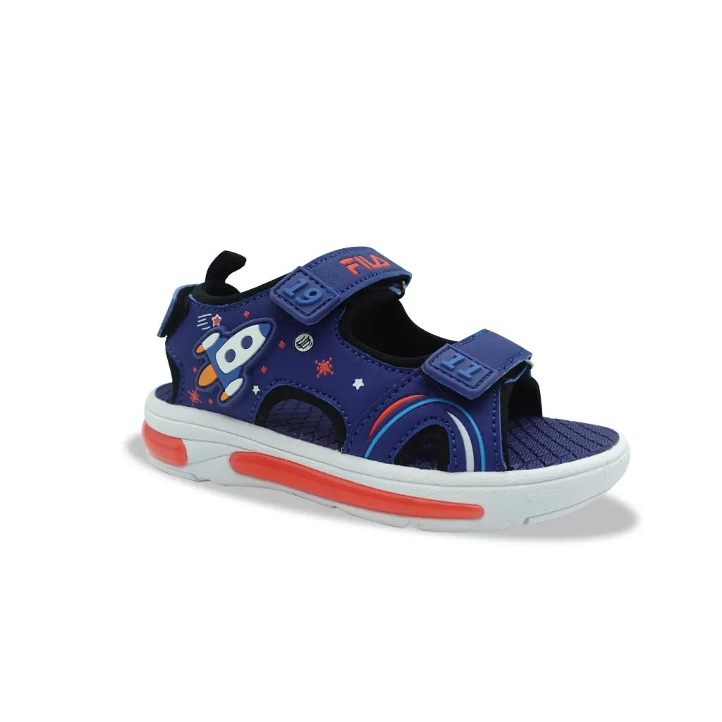 Fila Ανατομικά Παιδικά Πέδιλα Για Αγόρια Rocket Velcro Μπλέ Με Φωτάκια - Image 2