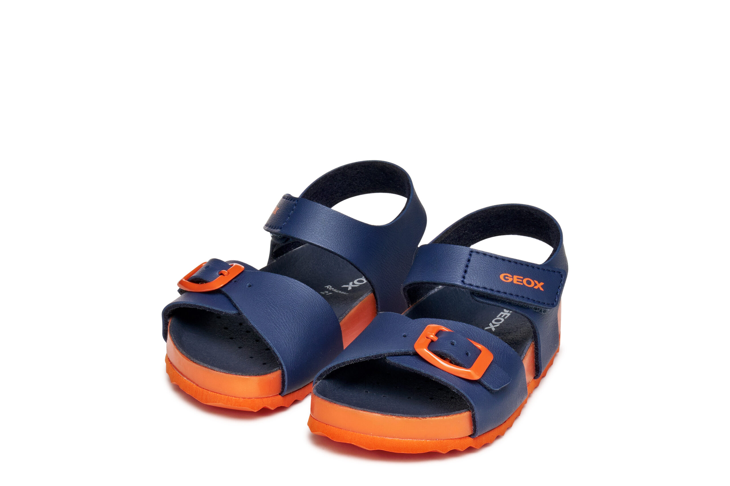 Geox Ανατομικό Παιδικό Πέδιλο Σκαφάκι Για Αγόρι Μπλέ/Πορτοκαλί - Image 2