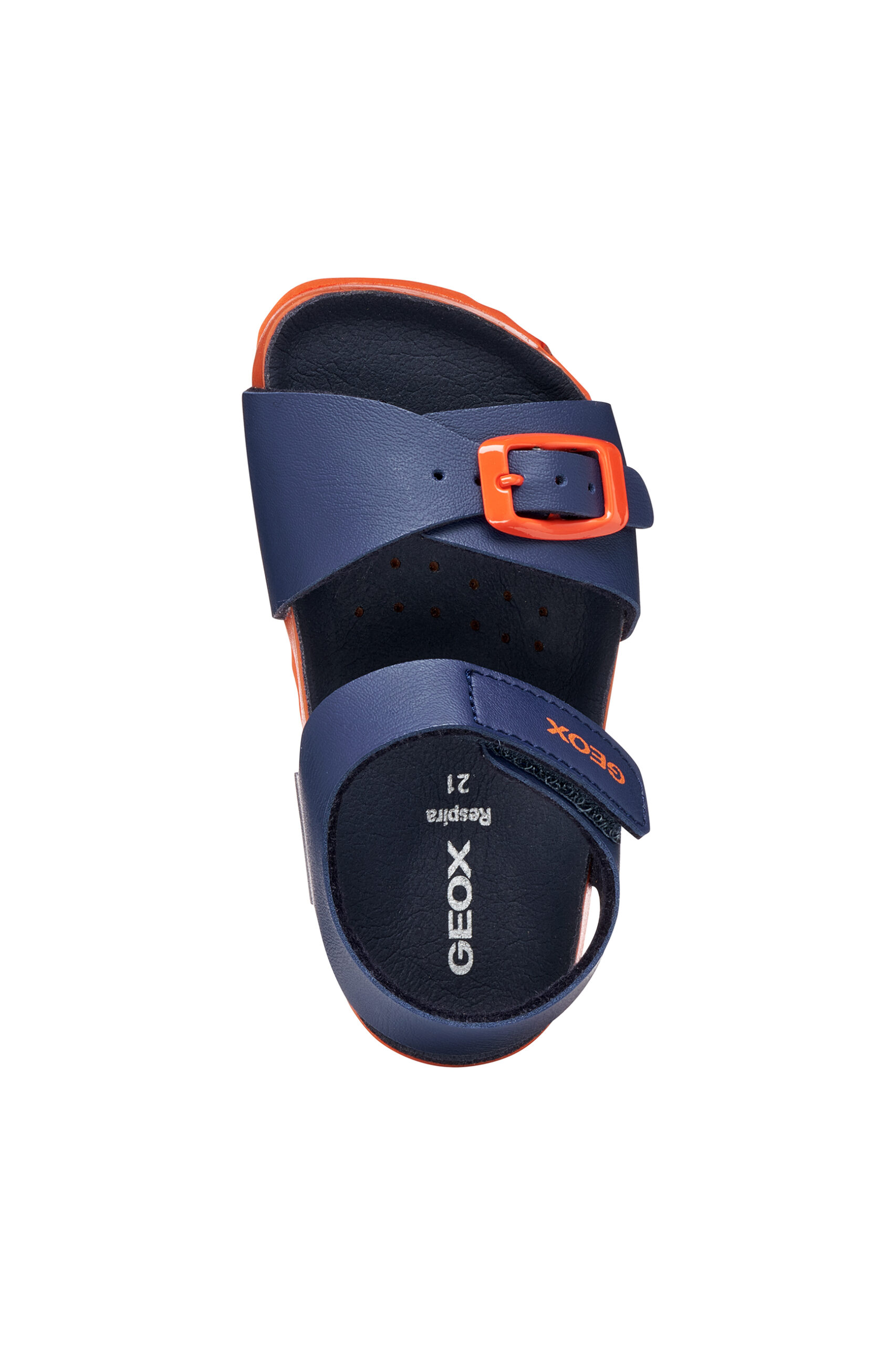 Geox Ανατομικό Παιδικό Πέδιλο Σκαφάκι Για Αγόρι Μπλέ/Πορτοκαλί - Image 4