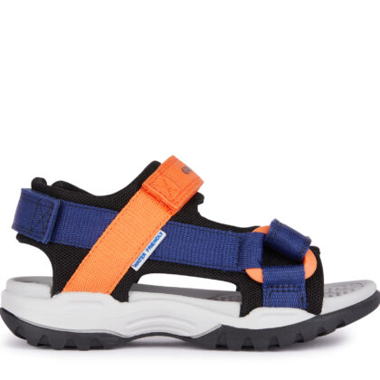 Geox Ανατομικό Αδιάβροχο Αθλητικό Πέδιλο Για Αγόρι Μπλέ/Πορτοκαλί
